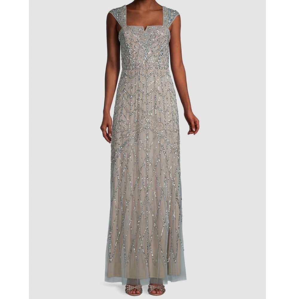 Aidan Mattox Beaded Gown. Retail $550. Size 6. NWT